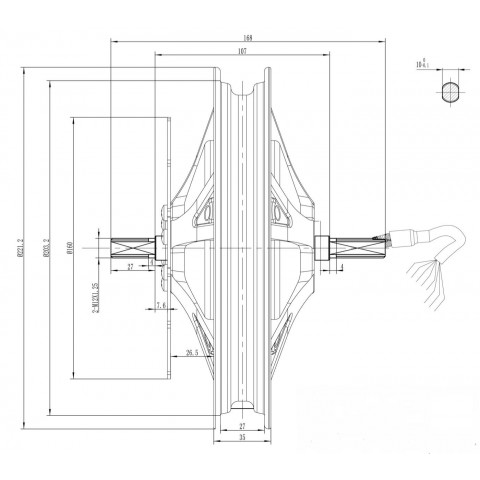 Roue trottinette 12" 1/2