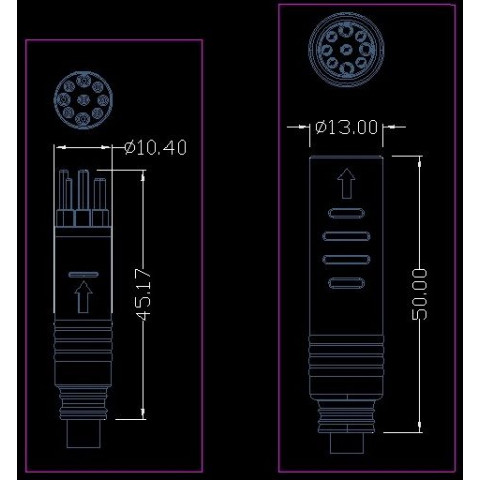 Rallonge moteur 9 PINS 110cm