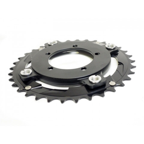 Adaptateur pour plateaux au standard 4 trous VTT pour moteur pédalier Bafang