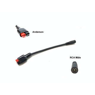 Solar recharge wire Anderson to RCA for cycle analyst