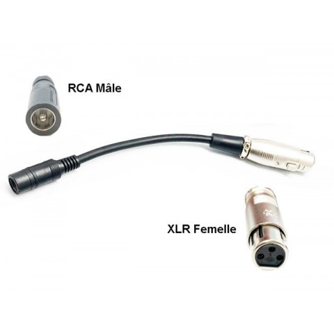 Adaptateur pour prise de charge XLR femelle Jack mâle