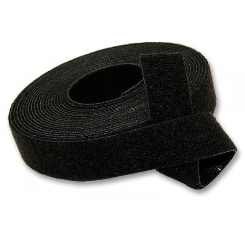 Bande velcros double face noir