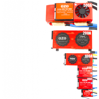 BMS OZO pour Batterie Lithium LiMn ou LiFePO4 LFP 24V 36V 48V 60V 72V