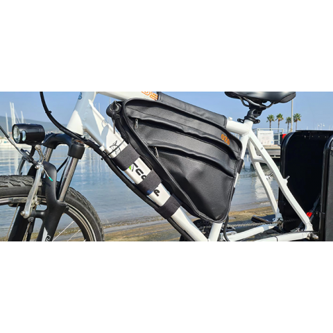 Sac triangle en cuir (skaï) de cadre pour batterie