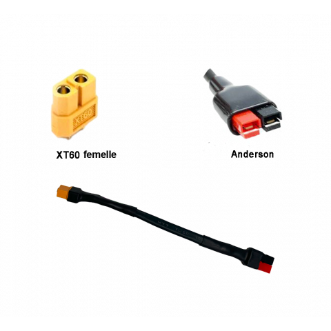Solar recharge wire Anderson to XT60