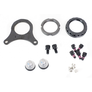 2x crank screws + 5x plate screws + nut + counter nut + fixing plate + 5x bash screws + speed sensor