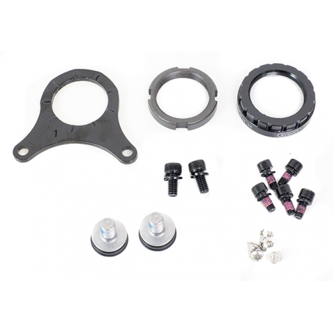 Lot de visserie : 2x Vis de manivelle, 5x vis plateau, écrou, contre écrou, platine de fixation, 5x vis bash, sonde de vitesse