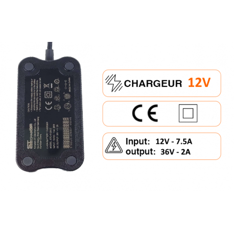 Chargeur 12V 36V RCA USB