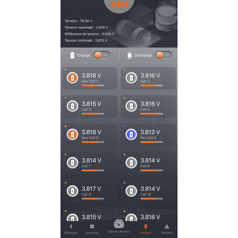 Application OZO Batteries