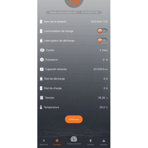 Application OZO Batteries