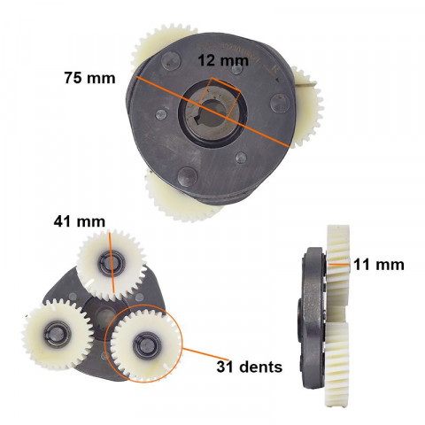 train épicycloïdal pour moteur Fatty Bafang RMG06