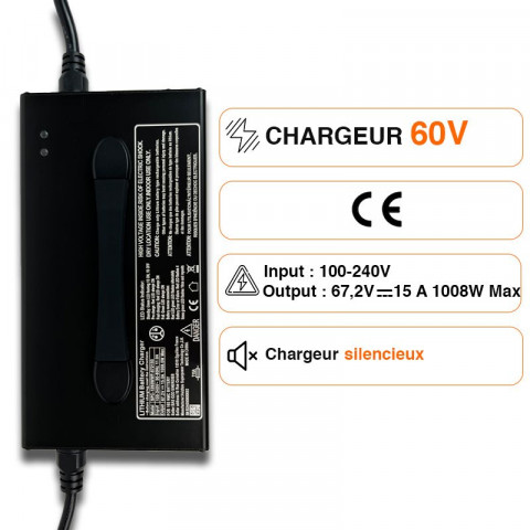 Chargeur 24V 10A étanche IP66 pour batterie Lihtium LFP ou NMC