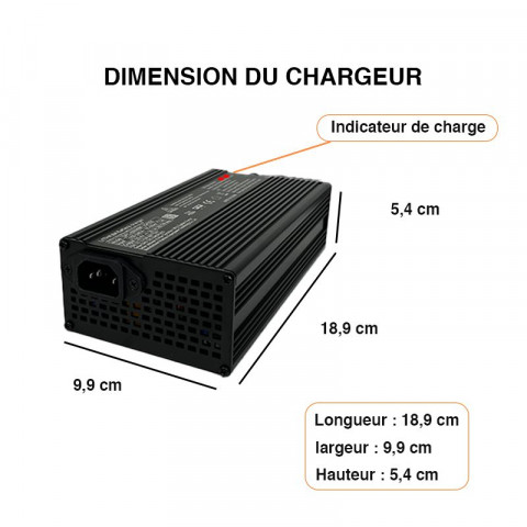 Chargeur 24V 20A pour batterie Lithium LiMn