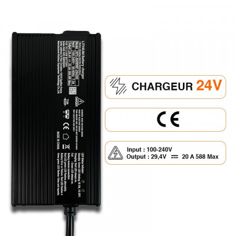 24V 20A charger for Lithium LiMn battery