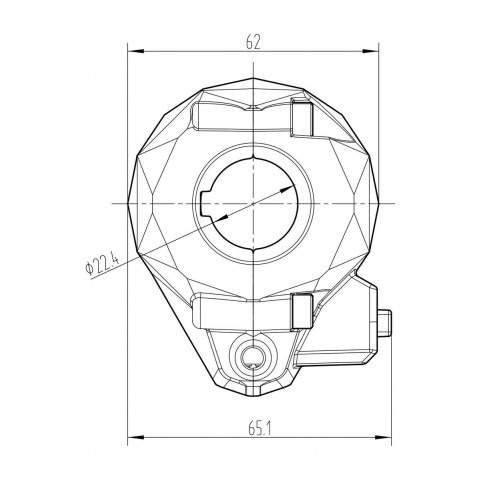 Poignée accélérateur bouton poussoir