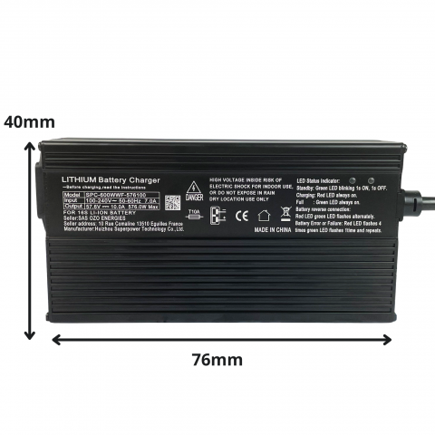 Chargeur batterie LIMN, LiPO 48V 10A