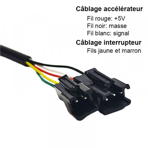 Accélérateur gâchette au pouce mixte