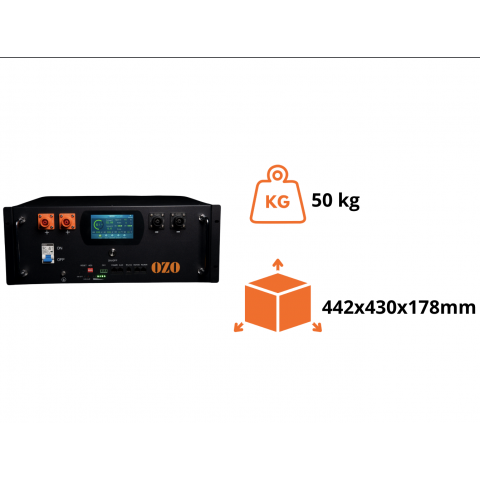 Batterie au lithium-ion 48V 100Ah 5 kWh Power Wall pour système solaire domestique.